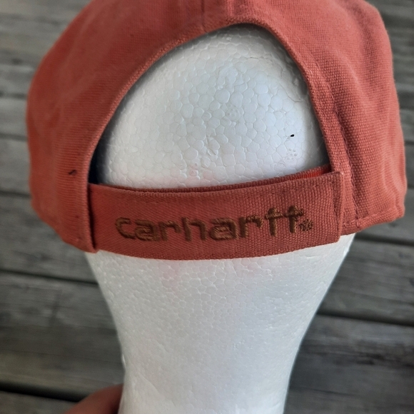 NWOT Carhartt Spring 2023 canvas cap terracotta sweat wicking logo baseball hat - Picture 7 of 12